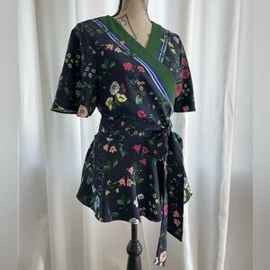 Ann Taylor Floral Wrap Top